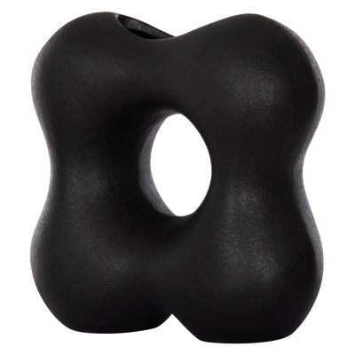 CERAMIC TABLE DECOR SEBOR HM4594.02 MATTE BLACK 18x9x18Hcm.