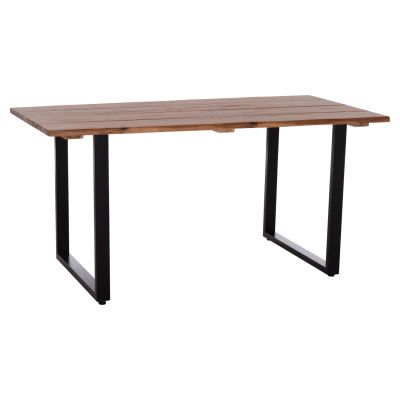 OUTDOOR DINING TABLE FRIGGO HM6375.02 ACACIA WOOD 2.6cm thick--METAL LEGS 160x80x76Hcm