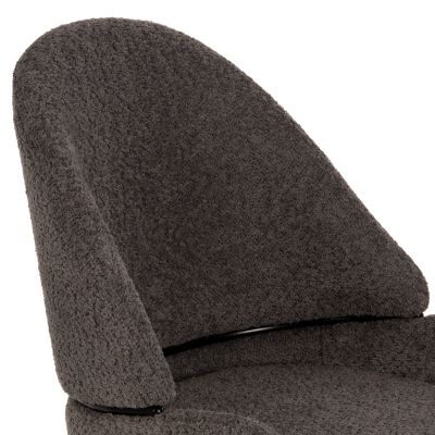 БАР СТОЛ СРЕДЕН НА ВИСОЧИН HM8586.01 СИВ ПЛАТ ОТ БУКУЛ-ЧЕРНИ МЕТАЛНИ КРАКА 55x62x105H см.