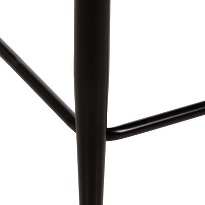 БАР СТОЛ СРЕДЕН НА ВИСОЧИН HM8586.01 СИВ ПЛАТ ОТ БУКУЛ-ЧЕРНИ МЕТАЛНИ КРАКА 55x62x105H см.