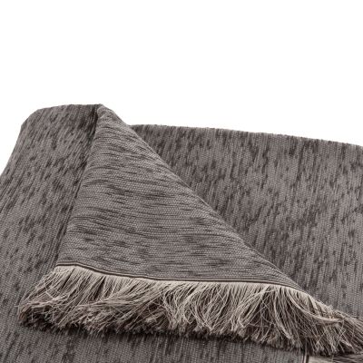 SOFA COVER-THROW WITH FRINGES DREAMTOPIA HM12165.08 IN GREY COLOR 295X170cm.