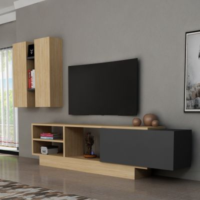 TV UNIT HM9106.01 NATURAL COAL 140x31.6x60H cm.