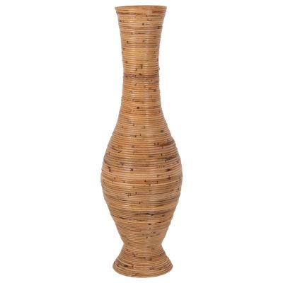 DECORATIVE FLOOR VASE HM7852 RATTAN IN NATURAL COLOR Φ30x100Hcm.