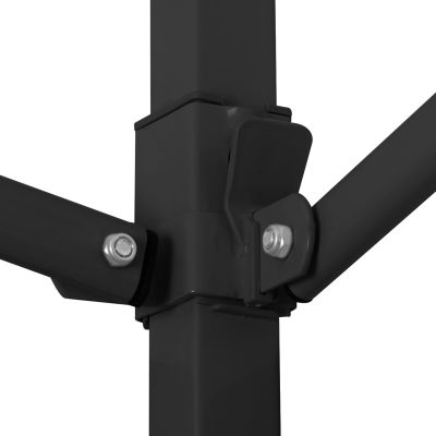 GAZEBO MATTHEW HM6312 FOLDABLE-METAL BLACK FRAME-WHITE SHADE 3x6x3,10Hm