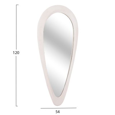WALL MIRROR SERIES SANTORINI HM4512 MDF IN OFF-WHITE 54x3,5x120Hcm.