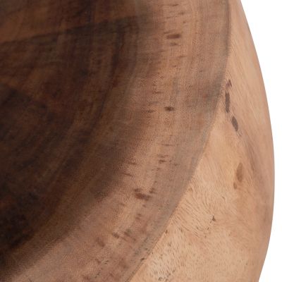 COFFEE TABLE ROUND POMPU HM9794.11 SOLID SUAR WOOD IN NATURAL COLOR Φ60x35Hcm.
