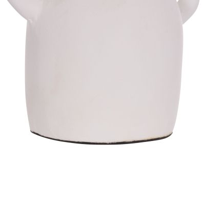 DECORATIVE VASE SERIES CLAYVON HM4407 TERRACOTTA IN WHITE COLOR 20x12x19Hcm.