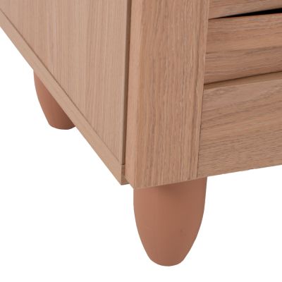 SHOE RACK-CABINET CASSIOPE HM2208.09 MELAMINE IN NATURAL WOOD COLOR 77Χ34Χ63.5Hcm.