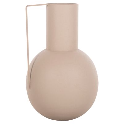 DECORATIVE VASE FLAGON HM4259.01 METAL IN ECRU Φ34x54Hcm.