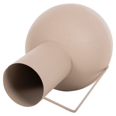 DECORATIVE VASE FLAGON HM4259.01 METAL IN ECRU Φ34x54Hcm.