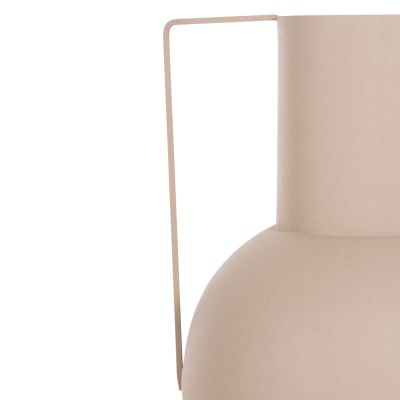 DECORATIVE VASE FLAGON HM4259.01 METAL IN ECRU Φ34x54Hcm.