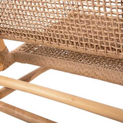 OUTDOOR 4PCS LOUNGE SET LONDER HM11957 SOLID TEAK WOOD-SYNTH.RATTAN-NATURAL COLOR