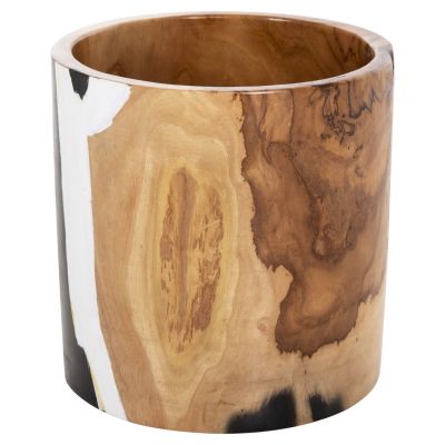 TABLE DECOR VAZE CYLINDRICAL TEAK WOOD Φ26x26Hcm.HM7727