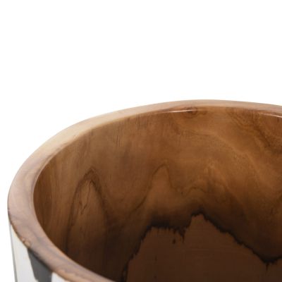 TABLE DECOR VAZE CYLINDRICAL TEAK WOOD Φ26x26Hcm.HM7727