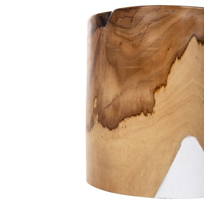 TABLE DECOR VAZE CYLINDRICAL TEAK WOOD Φ26x26Hcm.HM7727