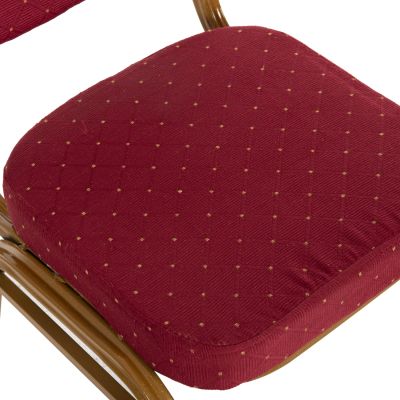 CHAIR CONFERENCE-CATERING HILTON HM0054.21 METALLIC WITH BURGUNDY FABRIC 44x66x92,5Hcm.