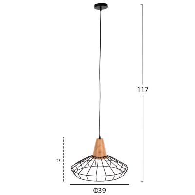 ПАНЕЛ HM4160 ЧЕРЕН МЕТАЛ-ДЪРВО Φ39x117Hcm.