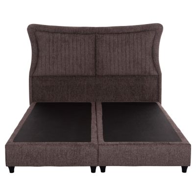 DOUBLE BED NESTOR HM715.02 BROWN TEDDY FABRIC FOR MATTRESS 160x200cm.
