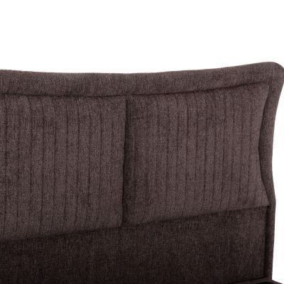 DOUBLE BED NESTOR HM715.02 BROWN TEDDY FABRIC FOR MATTRESS 160x200cm.