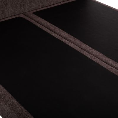 DOUBLE BED NESTOR HM715.02 BROWN TEDDY FABRIC FOR MATTRESS 160x200cm.