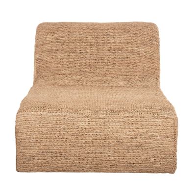 POUF-LOUNGER BIBLOC HM5989 TEAK WOOD FRAME-HYDROHYACINTH UPHOLSTERY 84x118x73Hcm.