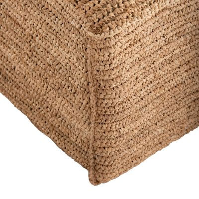 POUF-LOUNGER BIBLOC HM5989 TEAK WOOD FRAME-HYDROHYACINTH UPHOLSTERY 84x118x73Hcm.