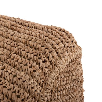 POUF-LOUNGER BIBLOC HM5989 TEAK WOOD FRAME-HYDROHYACINTH UPHOLSTERY 84x118x73Hcm.