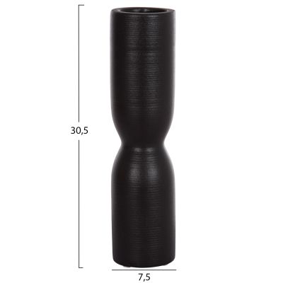 CERAMIC TABLE DECOR SCEPTER HM4615.02 MATTE BLACK Φ7.5x31Hcm.
