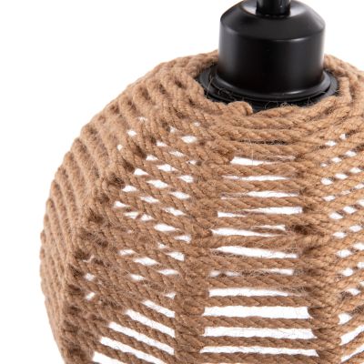 WALL SCONCE STOLT HM4483 METAL BASE-HEMP ROPE-[E27] 20x20x38-24Hcm.