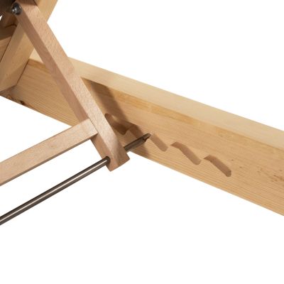 ПЛАЖЕН ШЕЗЛОНГ НИСЪК IKARIA HM10623.04 БОРОВО ДЪРВО В ЕСТЕСТВЕН ЦВЯТ-МОКА ТЕКСТИЛ-ВЪЗГЛАВНИЦА ДЕБЕЛИНА 20см