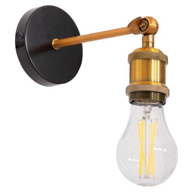 WALL SCONCE RESTON HM4467 METAL BASE-ALUMINUM BULB SOCKET 10x10x26Hcm.