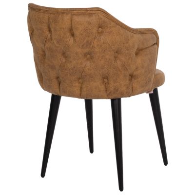 КРЕСЛО ПРОФЕСИОНАЛНО THERESA HM9263.19 ТИП НАБУК ЗЛАТНО ДЪРВО 56x60x84Hcm.