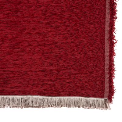 SOFA COVER-THROW WITH FRINGES DREAMTOPIA HM12165.10 IN BURGUNDY RED COLOR 295X170cm.