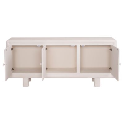 BUFFET SERIES SANTORINI HM18068 MDF IN OFF-WHITE COLOR-3 DOORS 140x38x64Hcm.