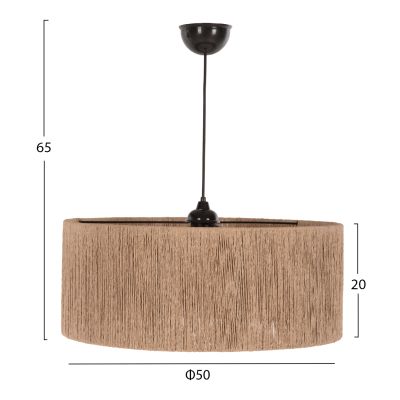 CEILING PENDANT LAMP INDOORS HM7946.02 WITH BEIGE PAPER ROPE CAP Φ50x65Hcm.