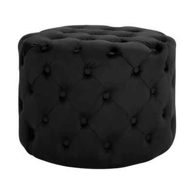 Stool Kassie HM8406.04 Black Velvet Chesterfield Type D60x43h cm