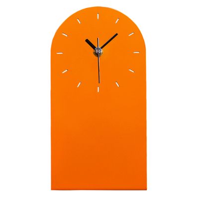 TABLE CLOCK HM4339.01 METAL IN ORANGE COLOR 12X24.5H cm.
