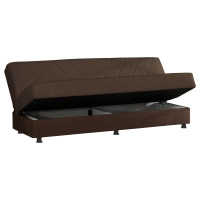 SOFA BED 3-SEATER ANDRE HM3271.02 BROWN FABRIC 193x82x81Hcm.