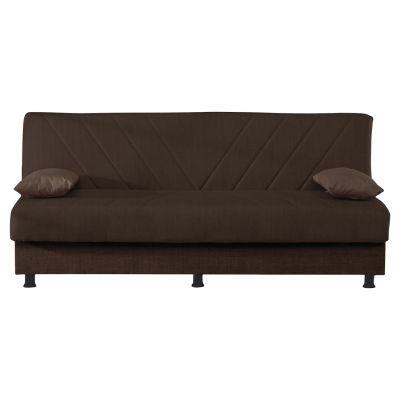 SOFA BED 3-SEATER ANDRE HM3271.02 BROWN FABRIC 193x82x81Hcm.