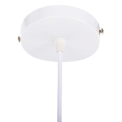 CEILING PENDANT LAMP HM4165.02 METAL SPHERE-WHITE & ORANGE Φ20x118Hcm.