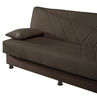 SOFA BED 3-SEATER ANDRE HM3271.02 BROWN FABRIC 193x82x81Hcm.