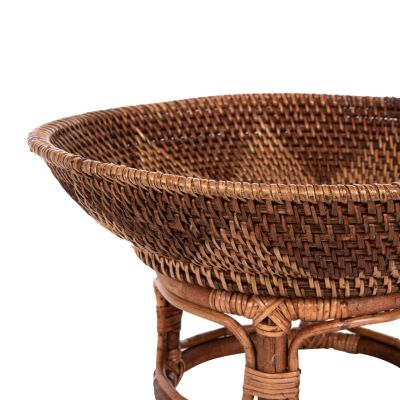 DECORATIVE BOWL WITH BASE HM4270 KETAK WICKERWORK Φ35x18Hcm.