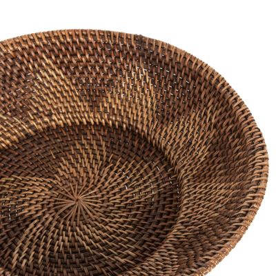 DECORATIVE BOWL WITH BASE HM4270 KETAK WICKERWORK Φ35x18Hcm.