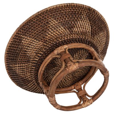 DECORATIVE BOWL WITH BASE HM4270 KETAK WICKERWORK Φ35x18Hcm.