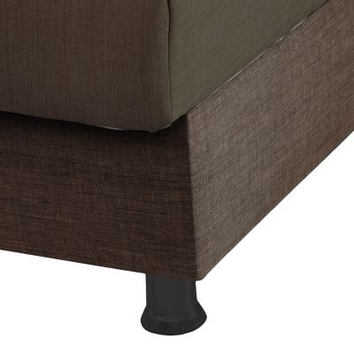 SOFA BED 3-SEATER ANDRE HM3271.02 BROWN FABRIC 193x82x81Hcm.