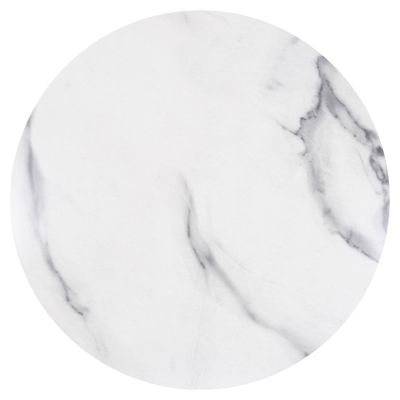 DINING TABLE ROUND DORIK FB99768.01 TABLETOP WHITE MARBLE MDF-WHITE MDF LEGS Φ120x77Hcm.
