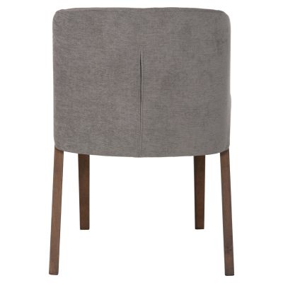 DINING CHAIR RADDER HM9749 RUBBERWOOD IN WALNUT COLOR-GREY FABRIC 50x53x77Hcm.