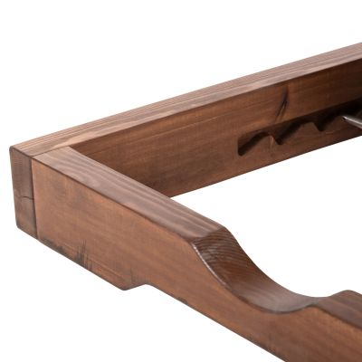 ПЛАЖЕН ШЕЗЛОНГ НИСЪК IKARIA HM10622.04 БОРОВО ДЪРВО В ЦВЯТ ОРЕХ-МОКА ТЕКСТИЛ-ВЪЗГЛАВНИЦА ДЕБЕЛИНА 20см