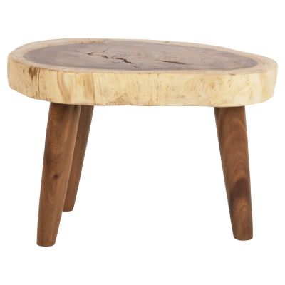 COFFEE TABLE DOMPU HM9630 SOLID SUAR WOOD 8cm THICK TABLETOP 66x44x46Hcm.