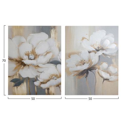WALL PAINTING 2PCS SERIES GOBI HM4835 PRINTED CANVAS 50x3(thickness)x70Hcm.(x2)